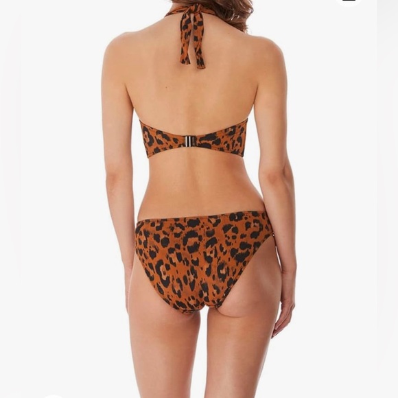 Greta Roar Instinct Underwire Cutout One-piece Monokini Leopard Print 36DD - Picture 2 of 6